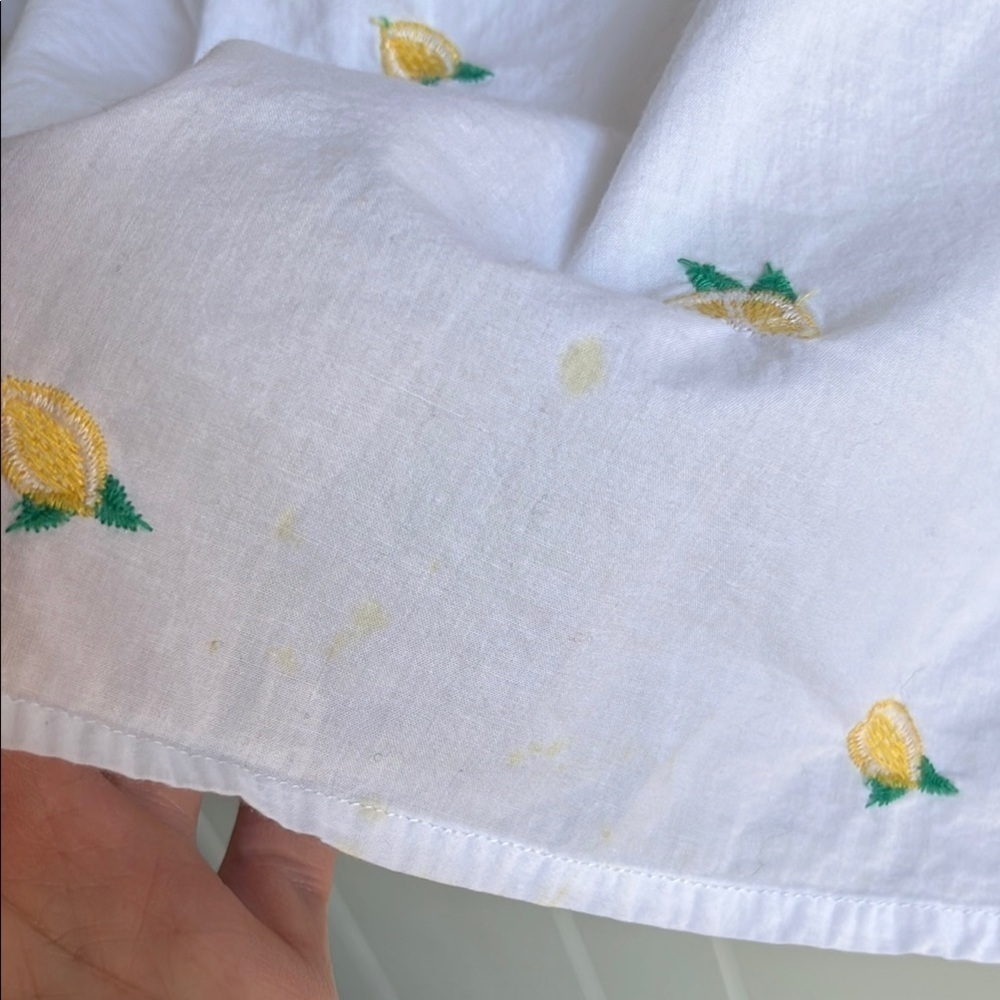 Kim Rogers Women’s Button Down Novelty Print Lemon Citrus Cotton Shirt Sz L - Picture 11 of 11